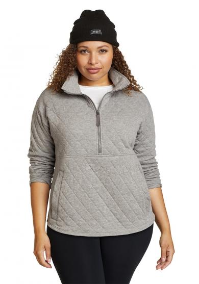 Outlooker Sweatshirt mit 1/2-Reissverschluss Damen